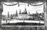 Московский Данилов монастырь. Гравюра Пиккара, 1700 г.