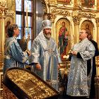 23 августа 2025 года в Воскресенском храме во Всенощном бдении участвовало духовенство из Африки