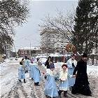 10 января 2026 года дети из Воскресенского прихода колядовали в Даниловском монастыре